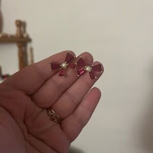 Kendra Scott Red Bow Earrings